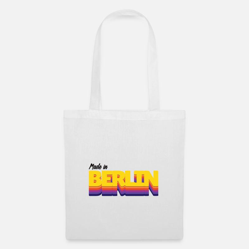 Made in Berlin Geboren Heimat - Stoffbeutel - Weiß