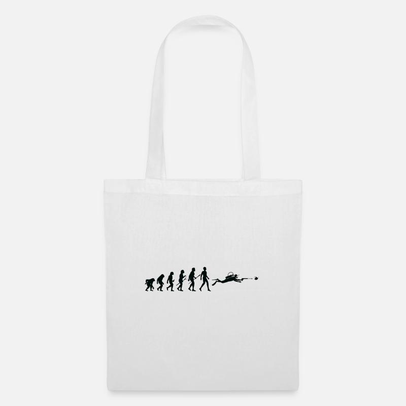Evolution homme plongeur - Sac en tissu - blanc