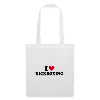J’adore le kickboxing kickboxer kickboxen - Sac en tissu - blanc - Devant