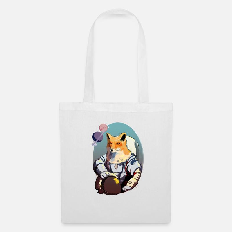 Fuchs Astronaut - Stoffbeutel - Weiß