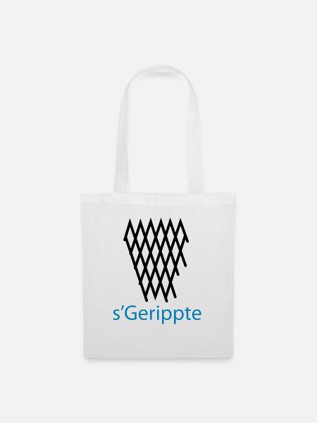 s'Gerippte Frankfurt Design #Geripptes #069 - Stoffbeutel - Weiß