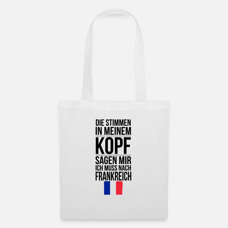 Tasse mit Spruch Frankreich Geschenk - Stoffbeutel - Weiß