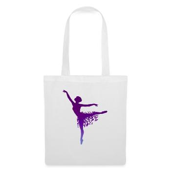 Ballerina Ballett Shirt Geschenk - Stoffbeutel - Weiß - Vorne