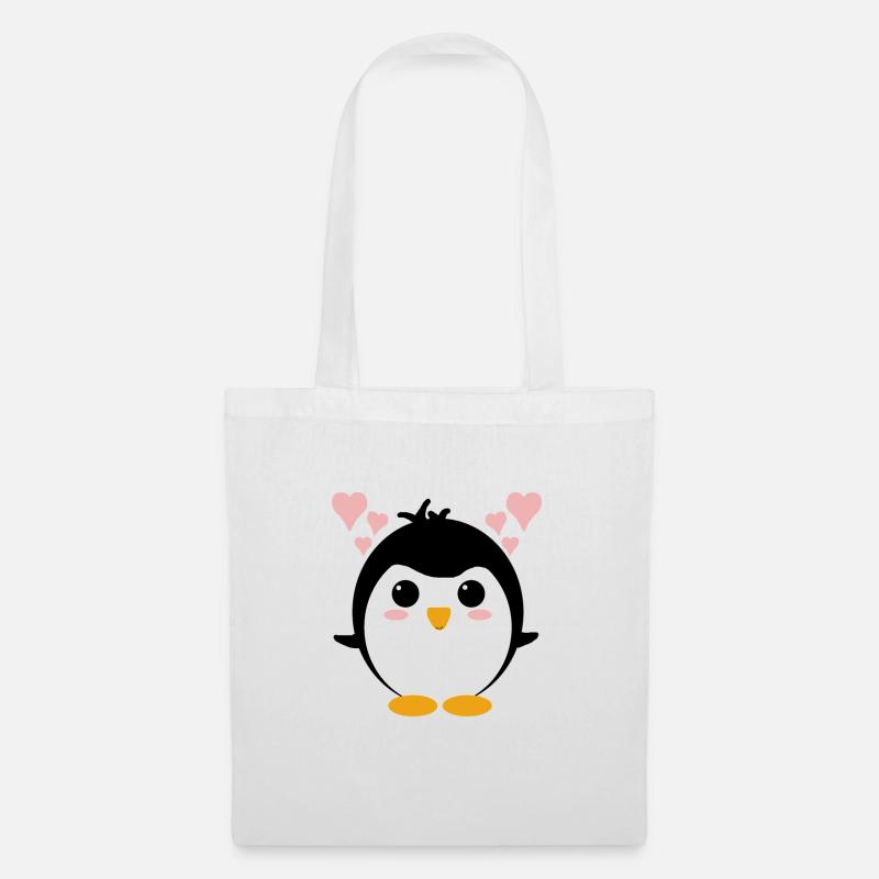 Pinguin - Stoffbeutel - Weiß