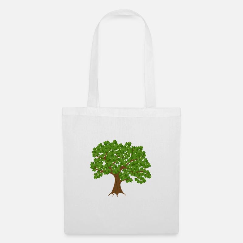 Arbre vert - Sac en tissu - blanc