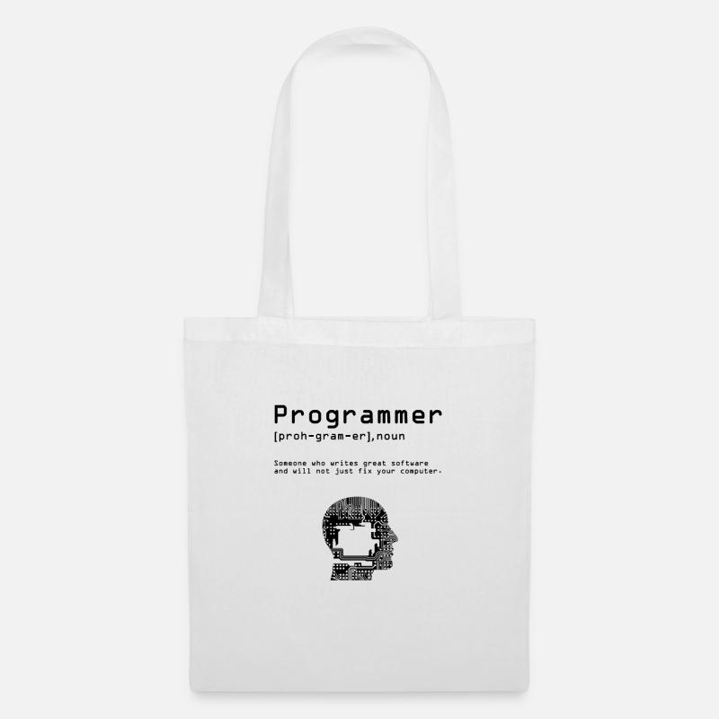 Programmierer Shirt Nerd Informatik Computer Idee - Stoffbeutel - Weiß