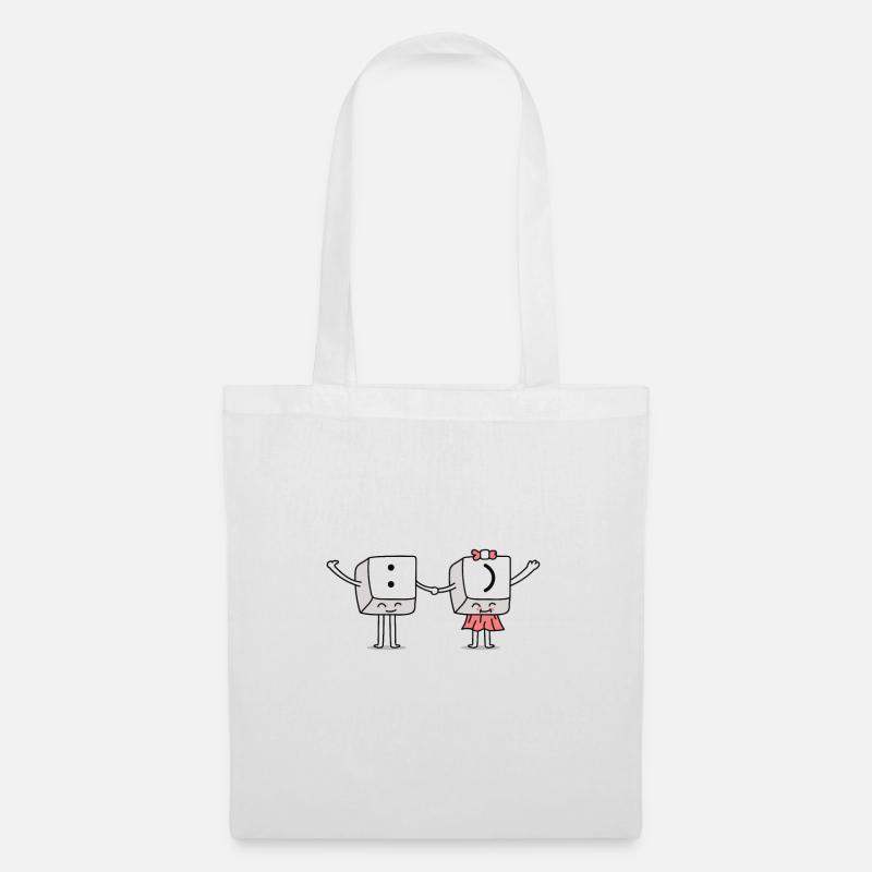 Keyboard Smile - Tote Bag - white
