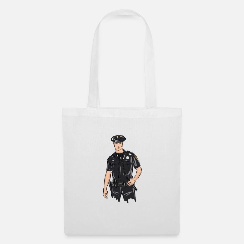 Polizist - Stoffbeutel - Weiß