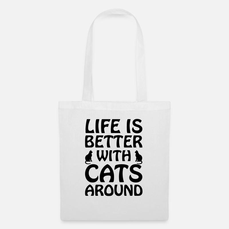chat - Sac en tissu - blanc