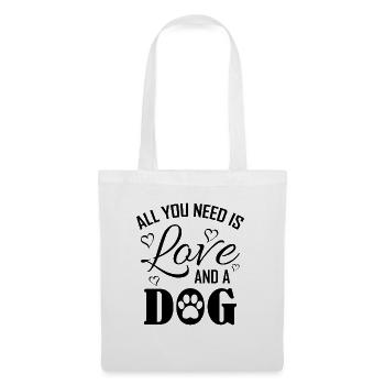 Chien - Sac en tissu - blanc - Devant