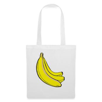 banane - Sac en tissu - blanc - Devant