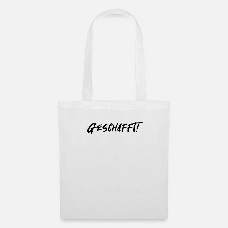 geschafft Ziel erreicht Geschenkidee Prüfung - Stoffbeutel - Weiß