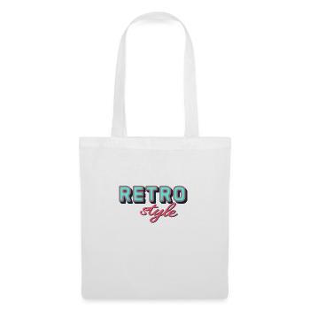 rétro - Sac en tissu - blanc - Devant
