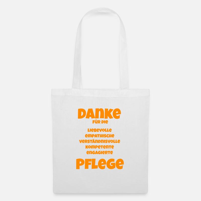 Danke Pflege Anerkennung Geschenk Abschied - Stoffbeutel - Weiß