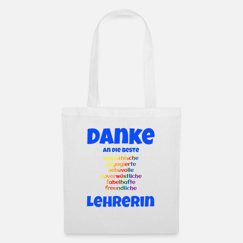 Danke Lehrerin Geschenk Helden im Alltag - Stoffbeutel - Weiß