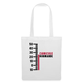 thermometre canicule normande humour - Sac en tissu - blanc - Devant