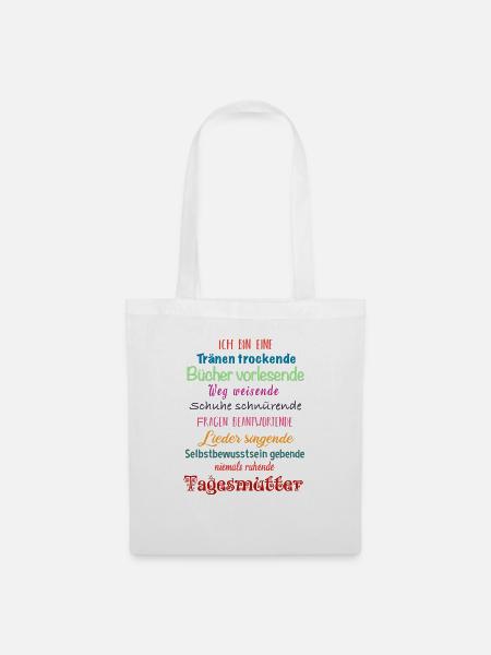 Tagesmutter Geschenk Abschiedsgeschenk Geburtstag - Stoffbeutel - Weiß