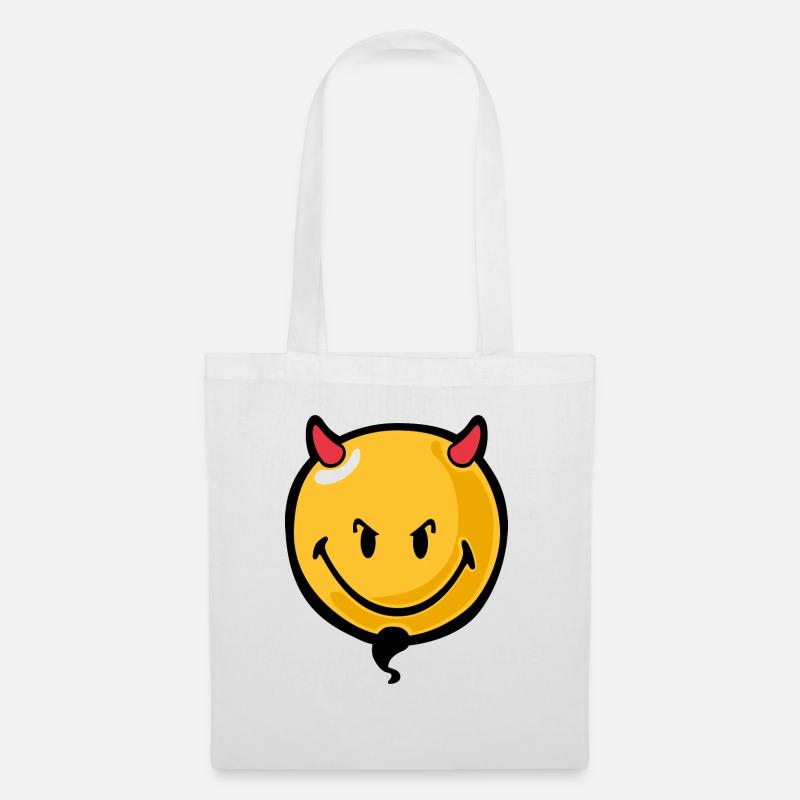 Smiley devil - Sac en tissu - blanc