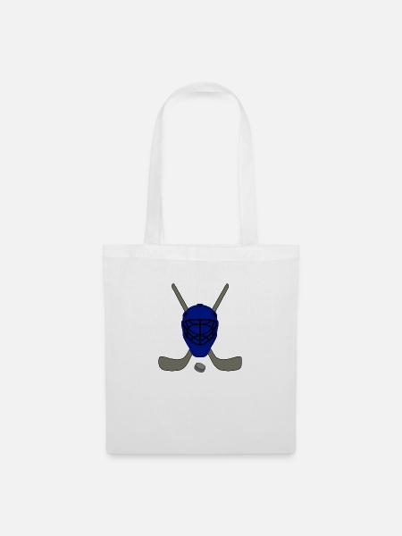 Eishockey maske - Stoffbeutel - Weiß