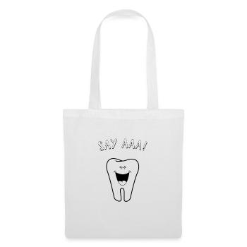 Un hygiéniste dentaire dit l'obtention du diplôme de dentiste aux dents AAA - Sac en tissu - blanc - Devant