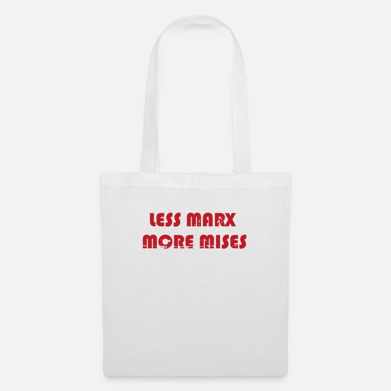 Less Marx More Mises - Stoffbeutel - Weiß