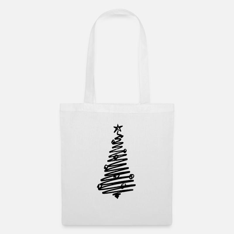 Weihnachtsbaum - Stoffbeutel - Weiß