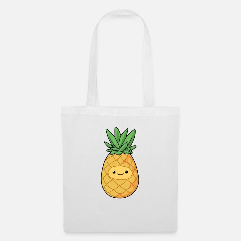 Comic Ananas Pineapple - Stoffbeutel - Weiß