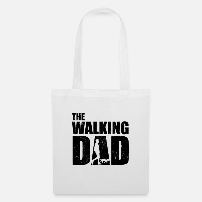 Hundhalter The Walking Dad - Stoffbeutel - Weiß