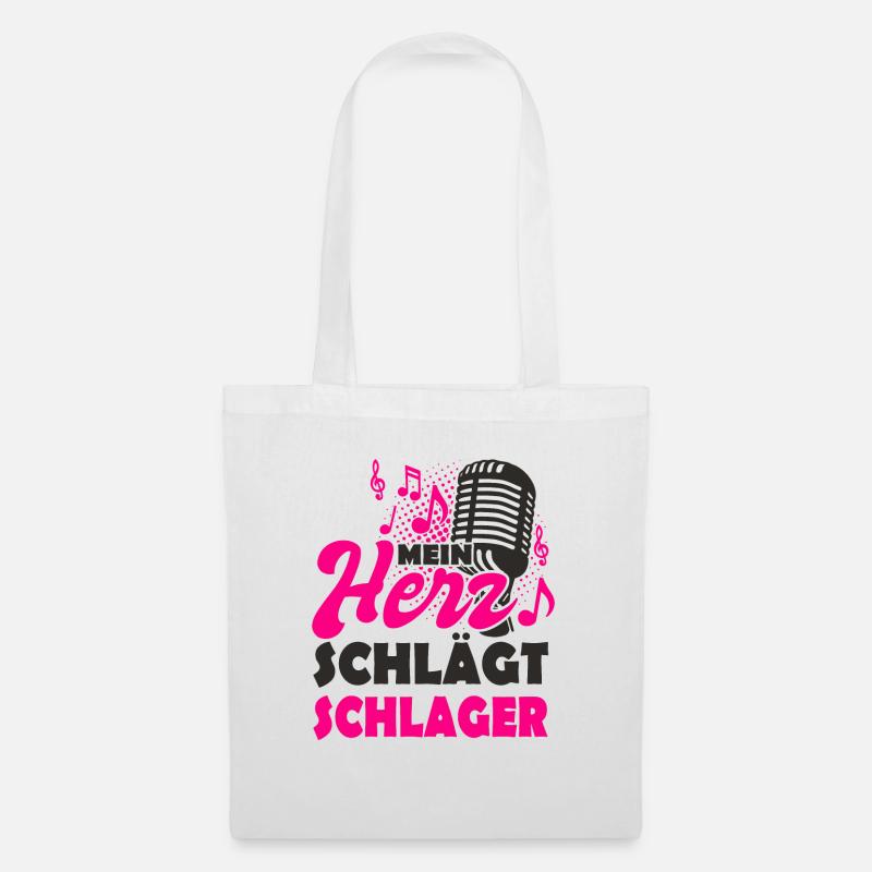 Schlagermusik - Stoffbeutel - Weiß