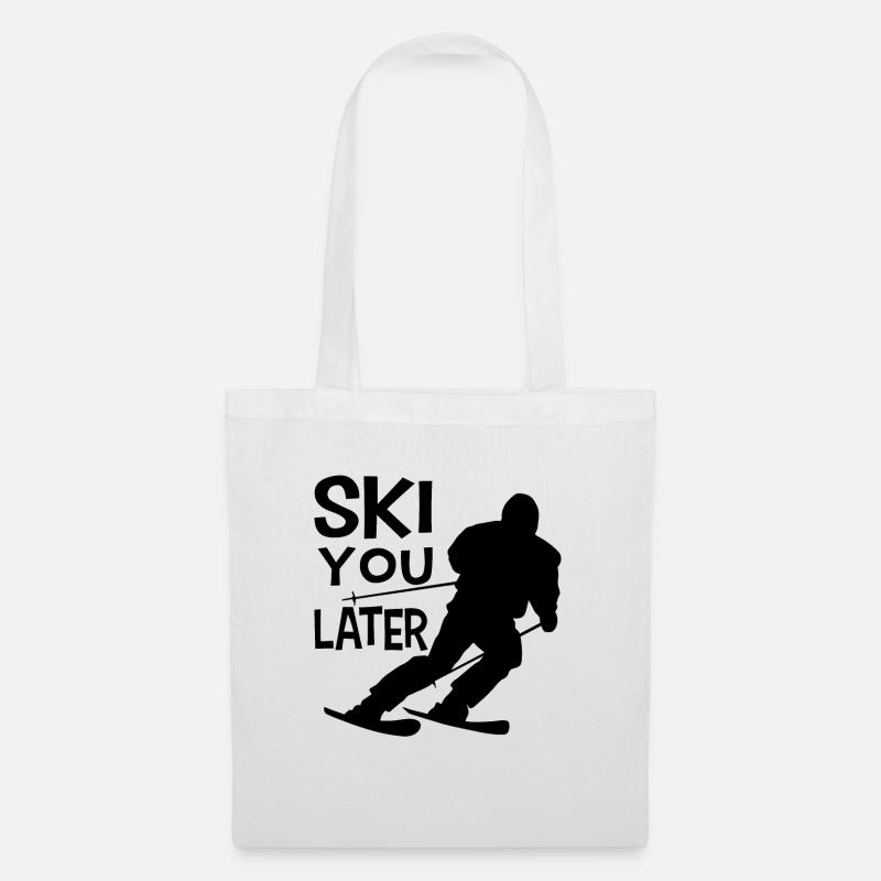 Skifahrer Spruch - Stoffbeutel - Weiß