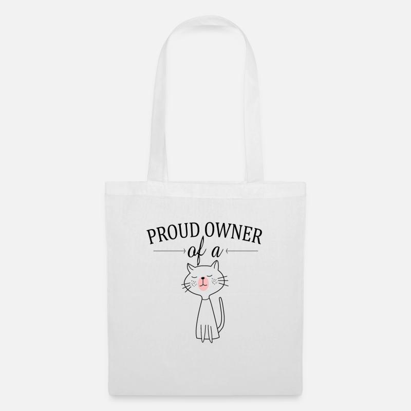 Fier propriétaire d’un chat - Sac en tissu - blanc