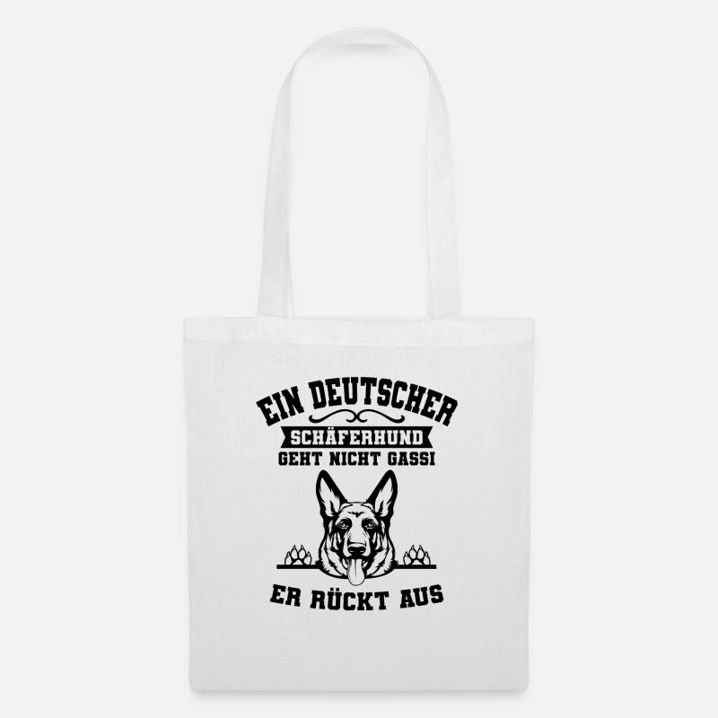 Deutscher Schäferhund - Stoffbeutel - Weiß