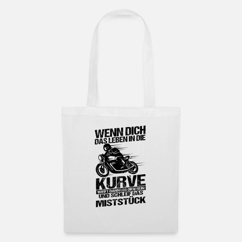 Motorrad Spruch - Stoffbeutel - Weiß