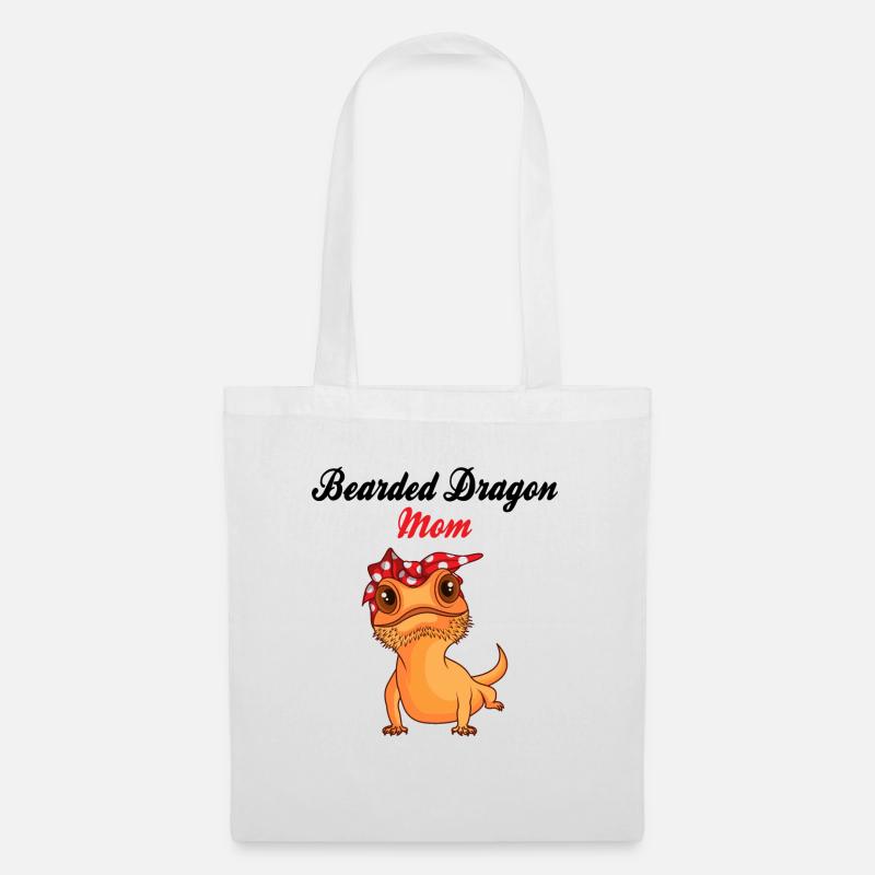 Bartagame Mutter - Stoffbeutel - Weiß