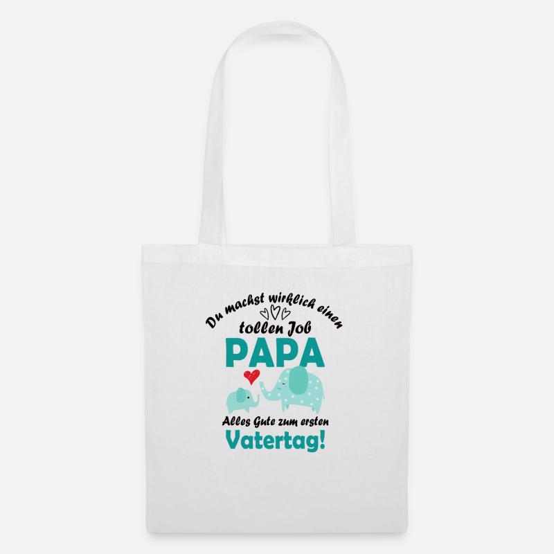 Stolzer Papa Erster Vatertag Papi Geschenk - Stoffbeutel - Weiß