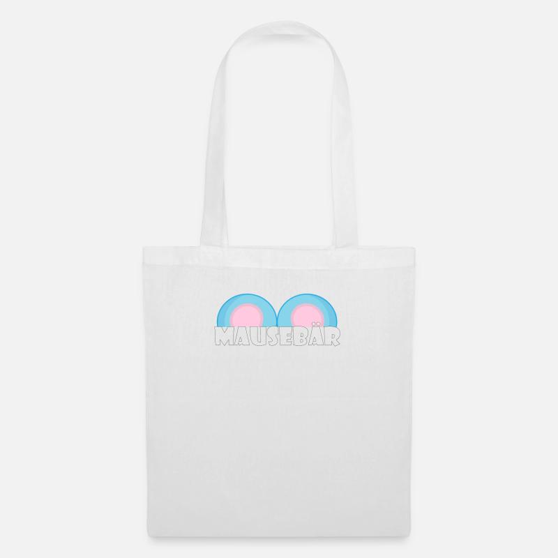 Kosename Mausebär Geschenkidee - Stoffbeutel - Weiß