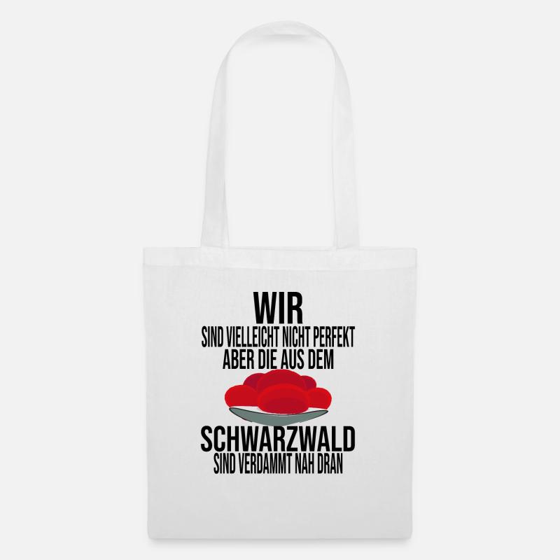 Bollenhut Schwarzwald - Stoffbeutel - Weiß