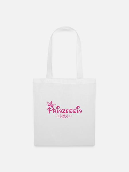Prinzessin - Verspieltes Design in Pink - Stoffbeutel - Weiß