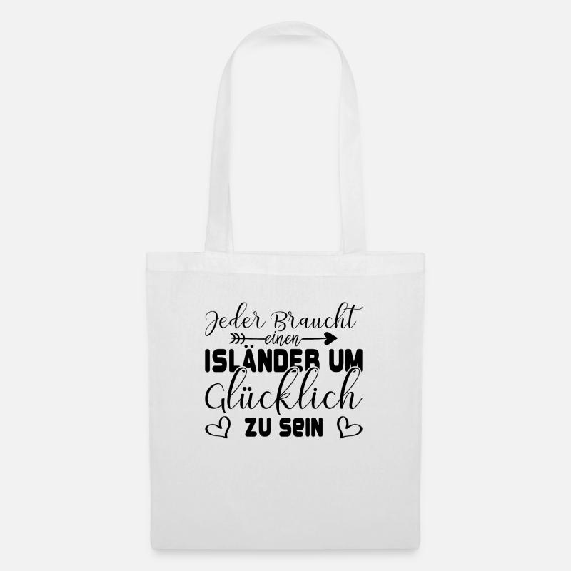 Isländer Islandpferd Geschenk Spruch - Stoffbeutel - Weiß