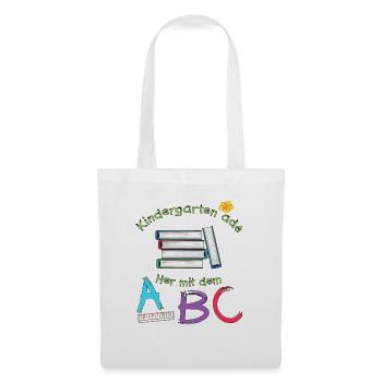 Kindergarten ade her mit dem ABC - Stoffbeutel - Weiß - Vorne