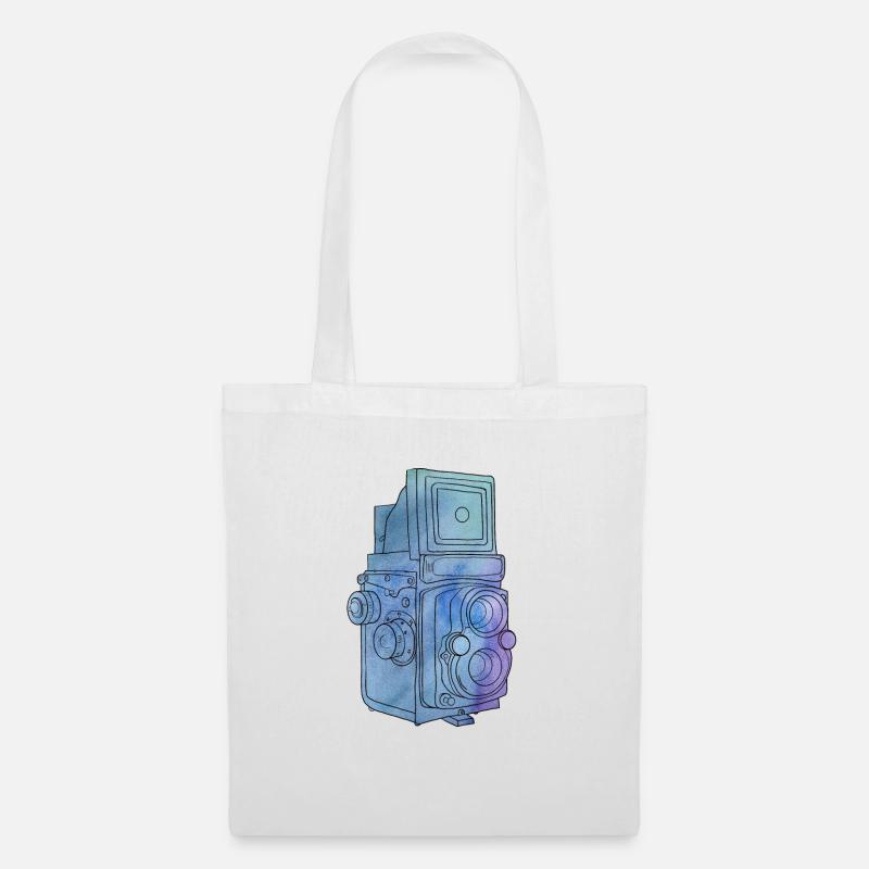 Analog camera medium format "Yashica-D" - Tote Bag - white