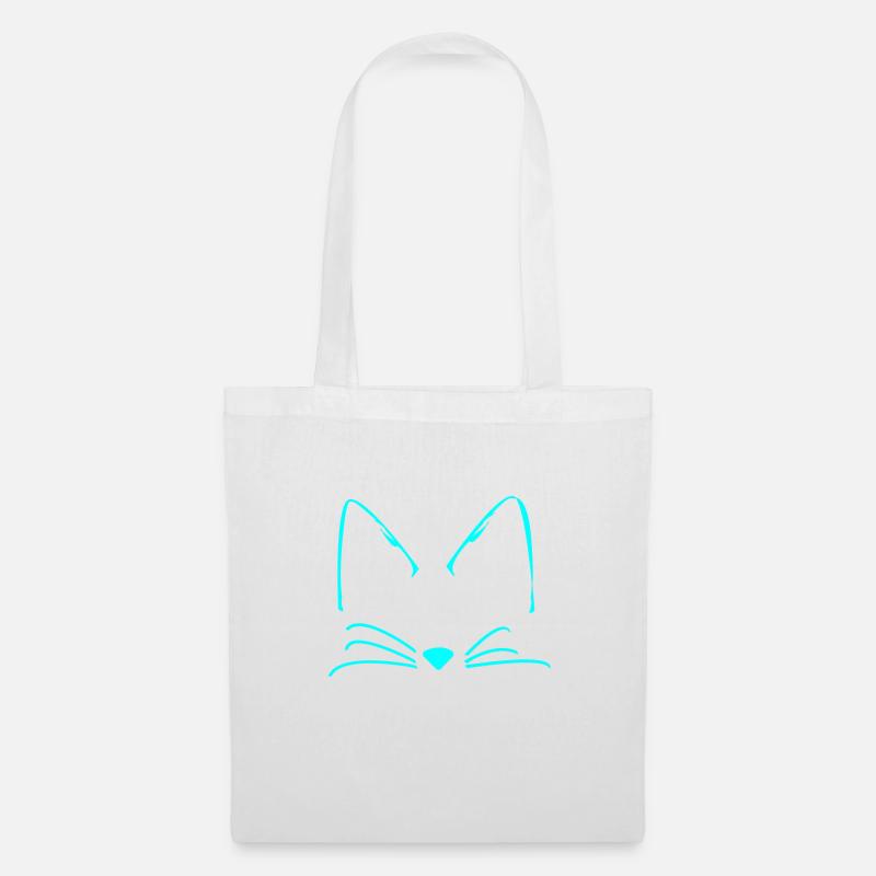 Katzen Katze süß - Stoffbeutel - Weiß