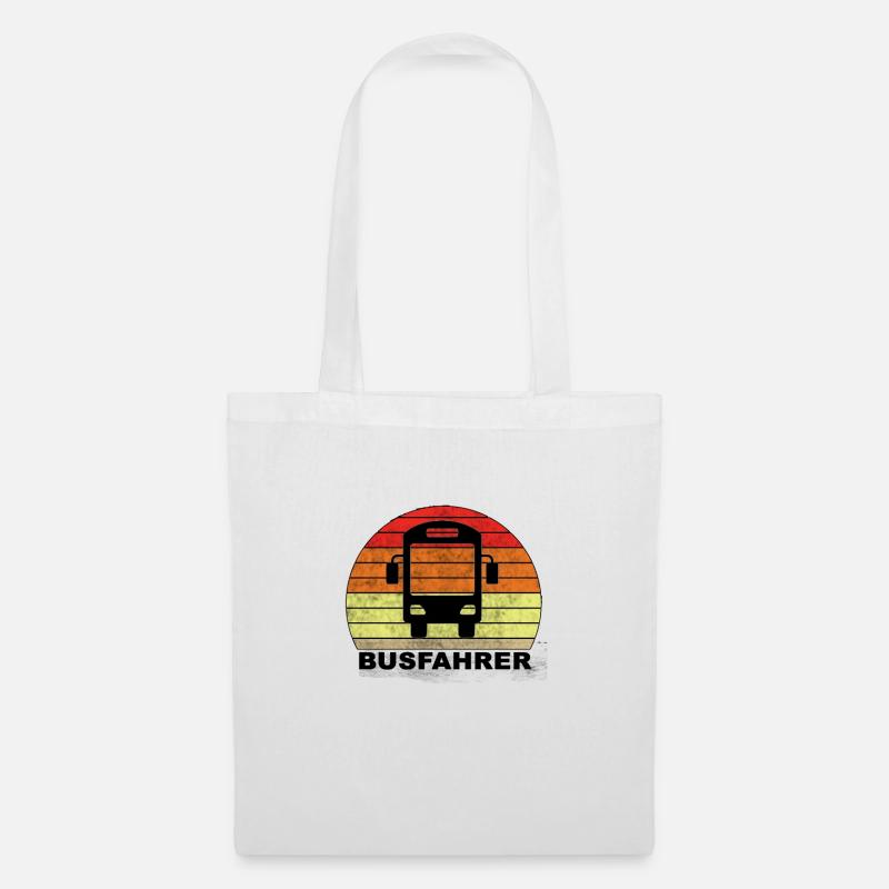Busfahrer Retro Transporter - Stoffbeutel - Weiß