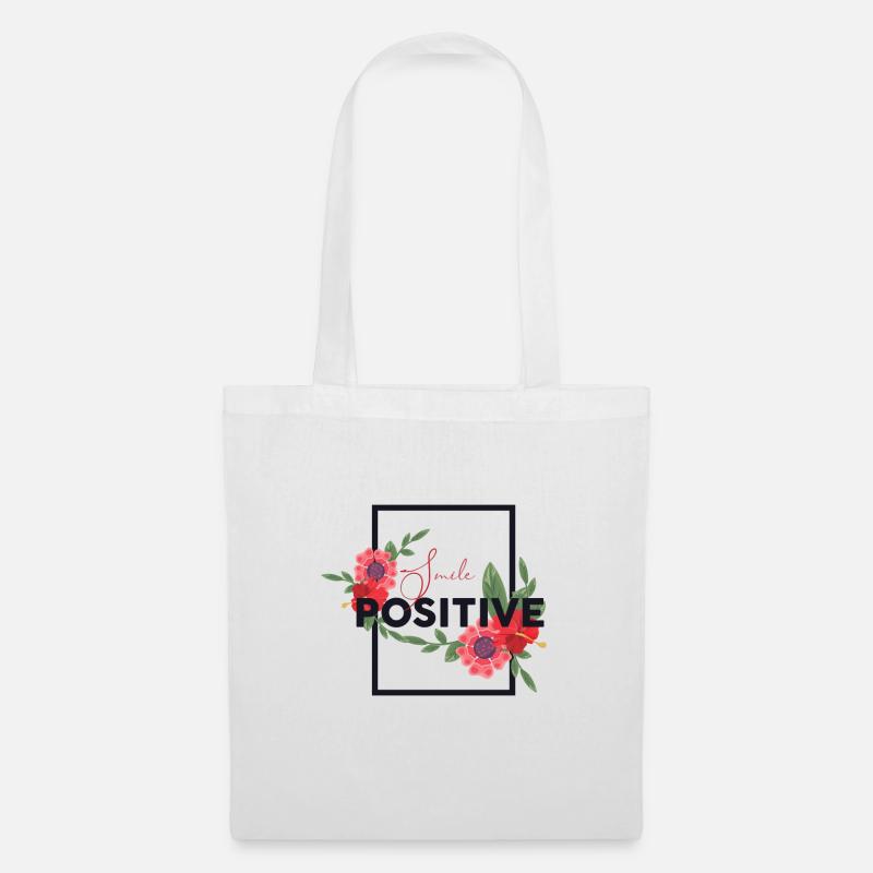 SMILE POSITIVE GESCHENK - Stoffbeutel - Weiß