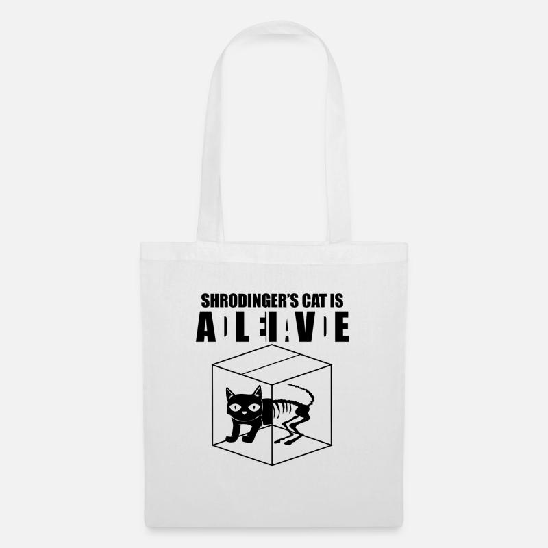 Schrödingers Katze Dead & Alive Student Physik - Stoffbeutel - Weiß
