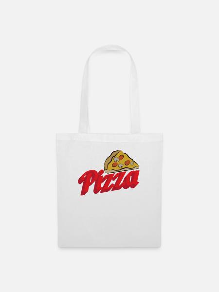 Pizza - Stoffbeutel - Weiß