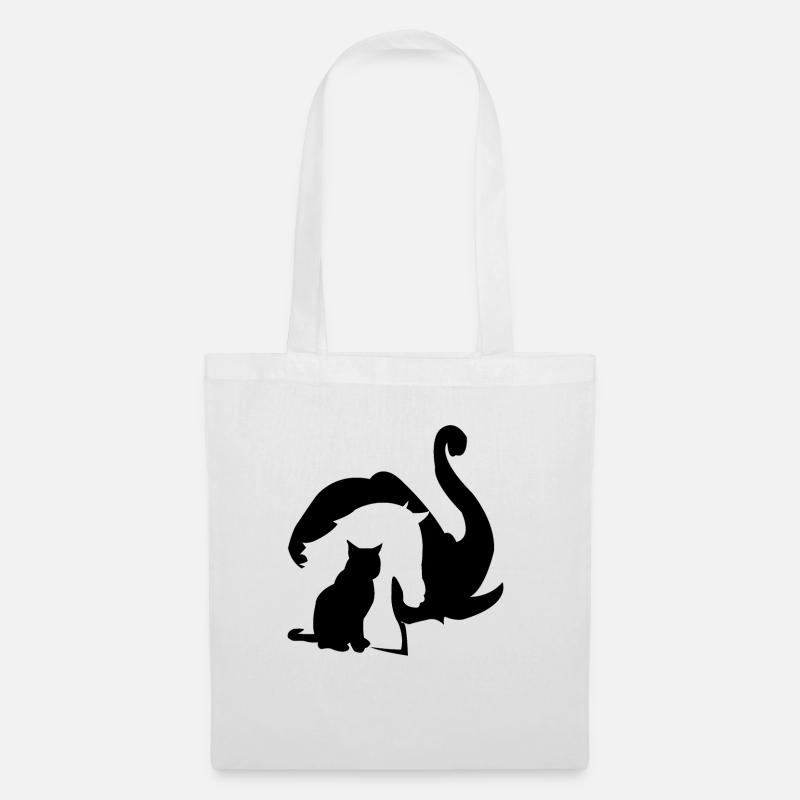 Elefant Pferd Katze Tiere Design - Stoffbeutel - Weiß
