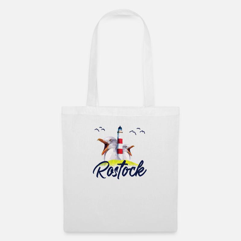 Rostock Hansestadt Rostocker Rostockerin Geschenk - Stoffbeutel - Weiß
