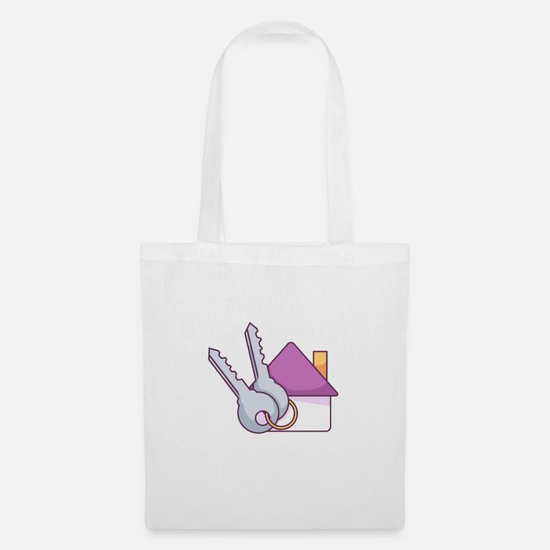 Les clés de la maison - Sac en tissu - blanc