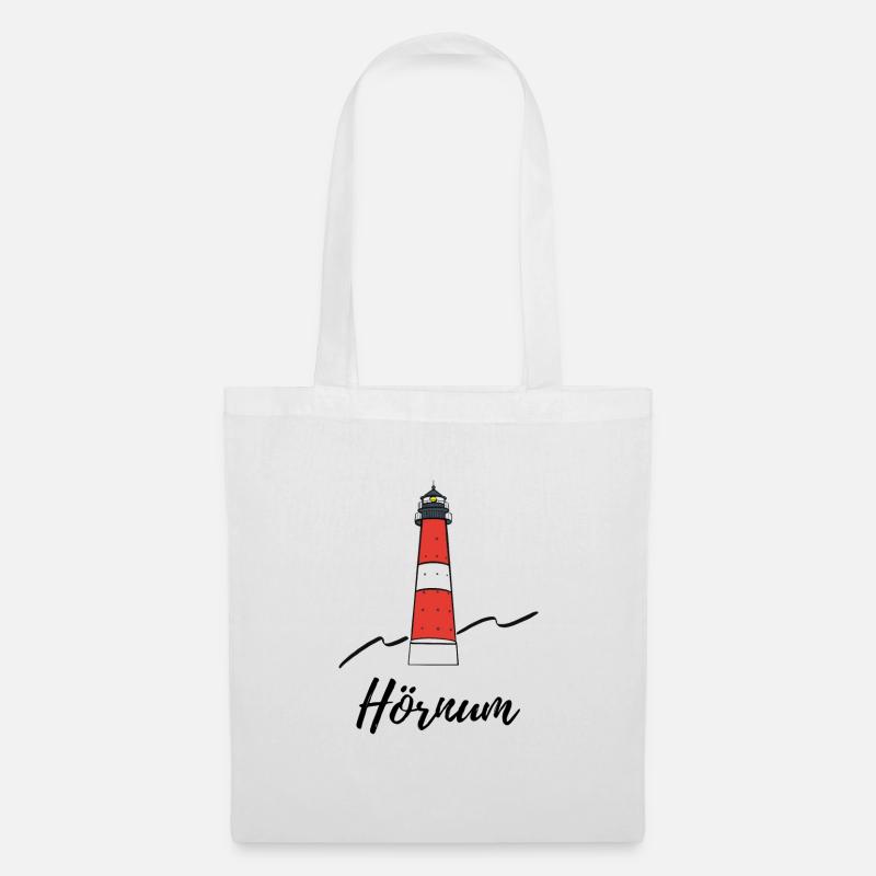 Leuchtturm Hörnum Sylt - Stoffbeutel - Weiß